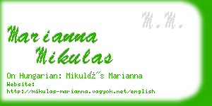 marianna mikulas business card